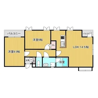 コートハイム南光台弐番館【2階】の間取り