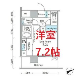 パークフラッツ芝浦【2階】の間取り