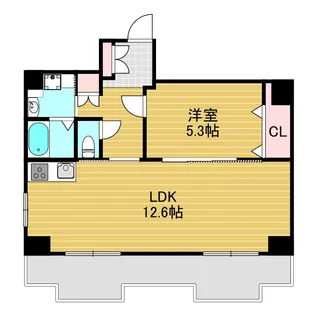 ISハイツ新大阪【9階】の間取り