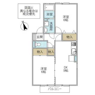 ルミエール D棟【1階】の間取り