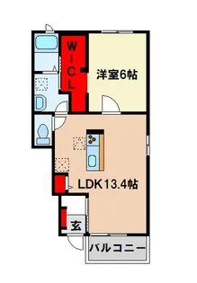 J&EサウスクレメントII【1階】の間取り