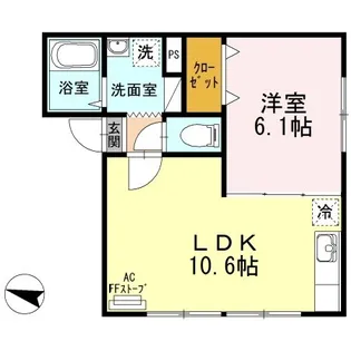 メイユール花園【1階】の間取り