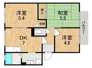 エスパシオ高の原【2階】の間取り