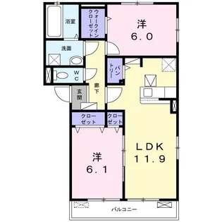 ポーラスターI【1階】の間取り