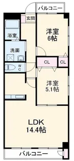 ミラージュファースト【5階】の間取り