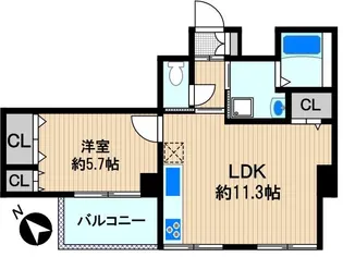 ヒラソルムラキ【4階】の間取り