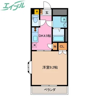 SUN BRIGHT さかII【2階】の間取り