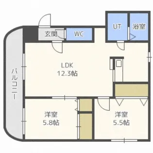 ブルーリーフ宮の森【4階】の間取り