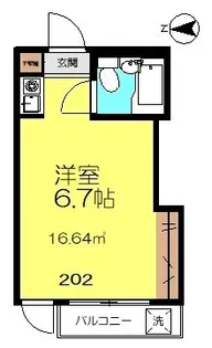 ブルーヒルズ国立【2階】の間取り