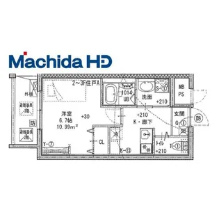 ジーイーサンク【3階】の間取り