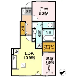 ラ ルーチェ【1階】の間取り