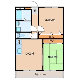 ファミール荏名【2階】の間取り