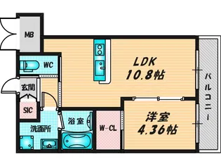 プレジオ荒本新町【2階】の間取り
