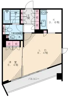 8080【6階】の間取り