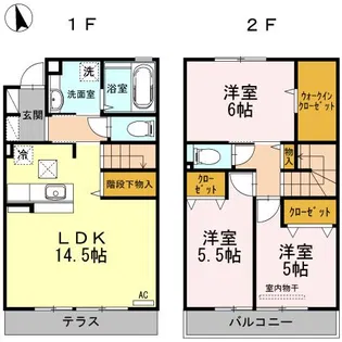 エスペランサ惣利 B棟【2階】の間取り