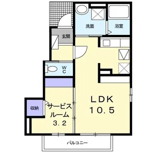 ルミエール上条【1階】の間取り