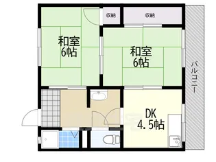 小山マンション【2階】の間取り