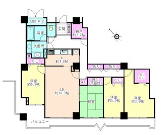 アビック21SP棟【13階】の間取り