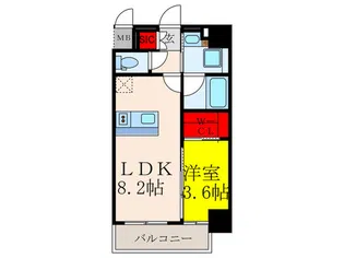 クローバー・テラス吹田【2階】の間取り