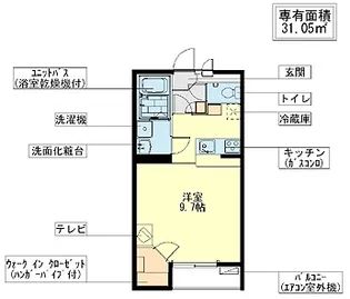 レオパレスシャトレー荒谷II【2階】の間取り