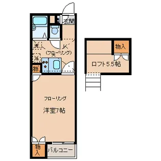 マインプラッツI【2階】の間取り