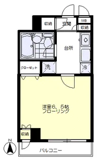 クレドール若松町【5階】の間取り