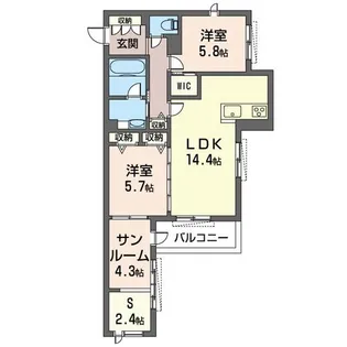 モーリエ大宮【2階】の間取り