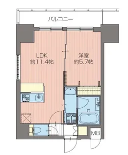 ORSUS新大阪【12階】の間取り
