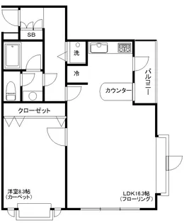 タリアセンKK【1階】の間取り