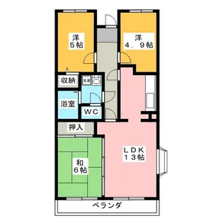 シャルム春日部【5階】の間取り