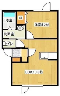 クローバーハウスNo.7【1階】の間取り