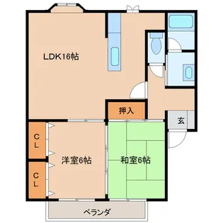 リバーサイド【1階】の間取り