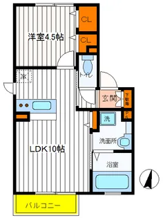 東京都立川市栄町3【アパート】の間取り