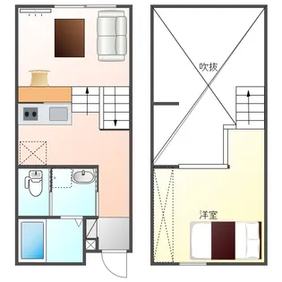 ラ・フィーネAino E【2階】の間取り