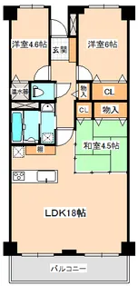 長町サンハイツA棟【7階】の間取り
