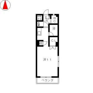 ウェルコート小松島【1階】の間取り