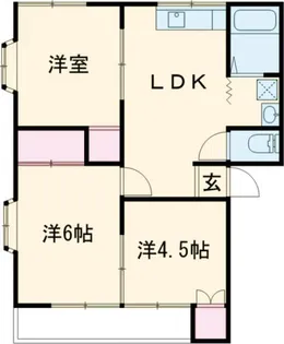 マルサンハイツ【2階】の間取り