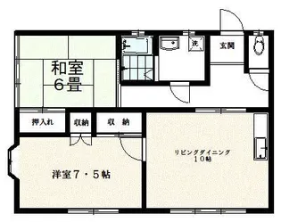 レ・オーブ城南【1階】の間取り