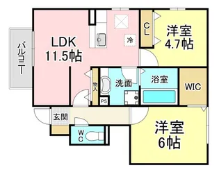 福岡県北九州市八幡西区大字本城【アパート】の間取り