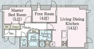 トワ・イグレッグ【6階】の間取り