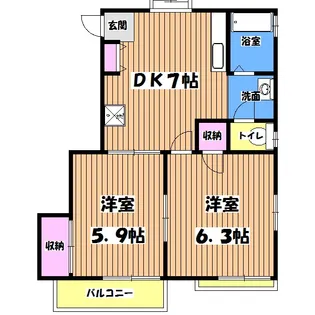 川口コーポ【2階】の間取り