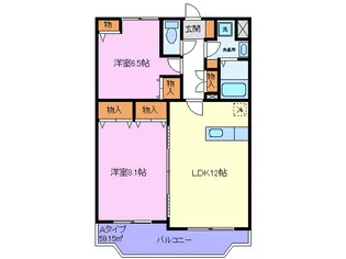 ジュエルモンテ レーゼ【3階】の間取り