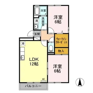 ユニヴェール【2階】の間取り