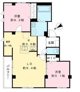 Habitat Kamada【2階】の間取り