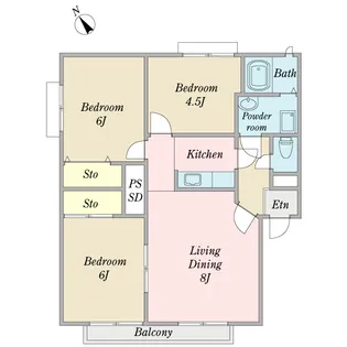 ウィンディアI【2階】の間取り