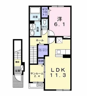 ソレイユ.F【2階】の間取り