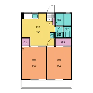 シティハイムことぶき【2階】の間取り