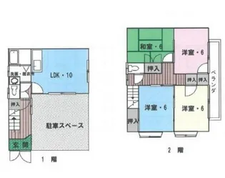 岡山県岡山市北区今4【一戸建】の間取り