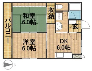 MANSION EVER GREEN【2階】の間取り