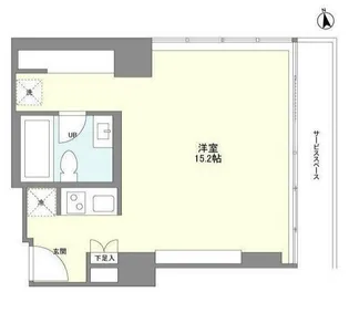 フロンティアレジデンスザタワー品川【11階】の間取り